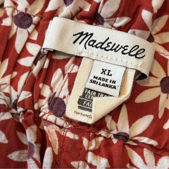 Madewell Women Paperbag Button-Front Mini Skirt in Falling Daisies Size XL - Picture 4 of 10